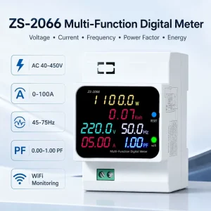 MY WiFi Smart Energy Meter DIN Rail Digital KWH Meter 0 100A Power Monitor for Commercial Distribution Box