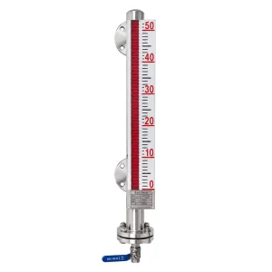 Magnetic Flap Level Gauge UHC-518HC Side Mounted SS316 Stainless Steel Liquid Level Meter for Water Oil Tank Chemical Industry