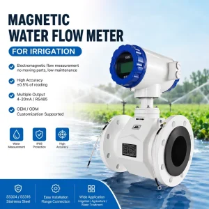 Magnetic Water Flow Meter for Irrigation Stainless Steel Electromagnetic Flow Meter 4 20mA RS485 OEM