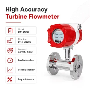 Manufacturer High Precision Liquid Turbine Flow Meter Sensor Pulse Our Oil Flowmeter for diesel Fuel