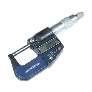 Manufacturer Supplied Stainless Steel 0-25mm Spiral Digital Display Micrometer 0.002mm Accuracy 0.001mm Resolution