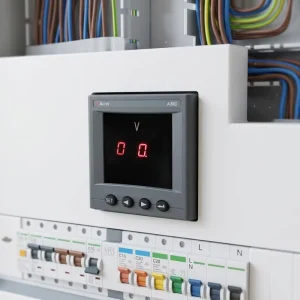 Measure Electric Voltage and Current of Single Phase AMC96 Panel Meter High Accuracy RS485 Industrial CT Kwh Meter Class0.5 LED