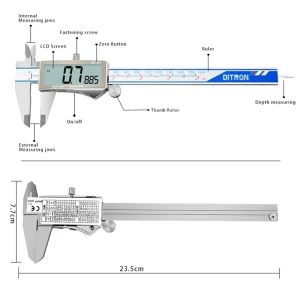Measuring Caliper 150 mm Electronic Digital Calipers 200mm 300mm Metal 6 Inch Digital Vernier Caliper Stainless Steel