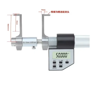 Measuring Range 50 75mm for Inside Groove Two Points Internal Micrometer