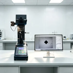 Measuring Range 5HV 3000HV Micro Vickers Hardness Tester with Automatic Measuring System Hand Turret Automatic Loading