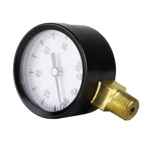 Mechanical Pressure Gauges 100PSI Radial Direction Mounting for Pipe Fitting