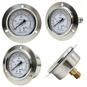 Medical Pressure Gauges Copper Alloy or Stainless Joint for Oxygen for Medical Air for Hospital Pipelines