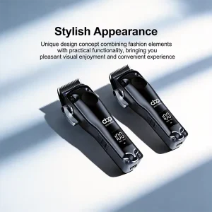 Men’s Barber Hair Clippers Set with Ceramic Blades LCD Display & USB Rechargeable Factory Direct for Salon Use