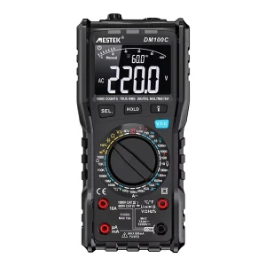 Mestek DM100C Smart Digital Multimeter High Precision LCD Display AC DC Voltmeter Tester with Capacitance NCV Ohm Hz