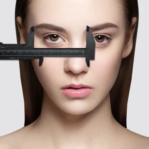 Microblading Ruler Micrometer Measurement Tool Eyebrow Shaping Plastic Sliding Vernier Caliper Gauge for Tattoo Use