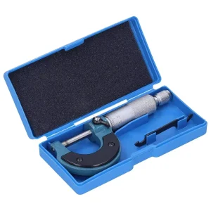Micrometer with Inch thread Scale Blue Instructional Model 025 mm Model TX24120602 Made in China