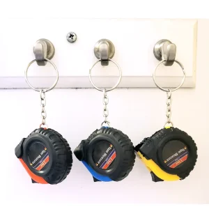 Mini 1M Keychain Rolling Tape Measure 1-meter Steel Ruler 6mm Blade Width Plastic Pull Gauge Metric/Imperial System