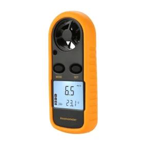 Mini Air Temperature and Wind Speed Velocity Measuring Meter Portable Vane Digital Anemometer