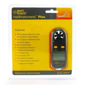 Mini Digital Anemometer AR816+ Wind Speed and Temperature Meter