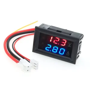 Mini Digital Panel Meter Tester 100V 10A Dual LED and LCD Display Volt and Current Voltage Detector for DC