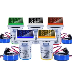 Din Rail 3-in-1 Single Phase Digital LED Display Voltmeter Indicator 110V 230V AC 0-99Hz 100A Frequency Meter TOMZN