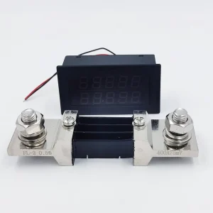 Mini Dual Panel Voltmeter and Ammeter 4.5 Digital LED Display DC 200V DC 400A Voltage Ampere Meter