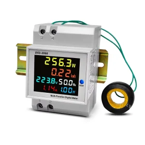 Mini Electric Meter AC 110V 220V 380V 100A Voltage Current Power Factor KWH Energy Frequency VOLT AMP Prepaid Electricity Meter
