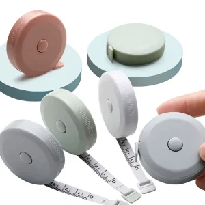 Mini Leather Self Winding Retractable High Precision Metric Multi Functional Measuring Tape for Bust Waist Hips