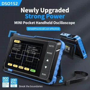 Mini Oscilloscope Pocket FNRSI DSO152 153 2.5MS/s 200KHz Bandwidth 800Vpp PWM Output 2.8″ TFT Display Auto Trigger