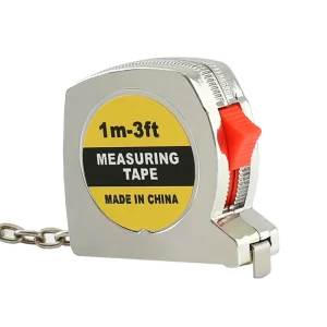 Mini Plastic Slide Lock Tape Measure Keychain Body Ruler Distance Meter Digital Printing Custom Logo Thank
