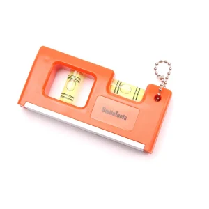 Mini Pocket Spirit Level With Key Chain 2 Vials Portable Small Bubble Level Ruler for Electrician Plumbing DIY OEM