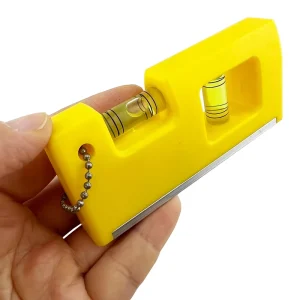 Mini Pocket Spirit Level With Keychain Portable Two Bubble Torpedo Level For Construction Measuring