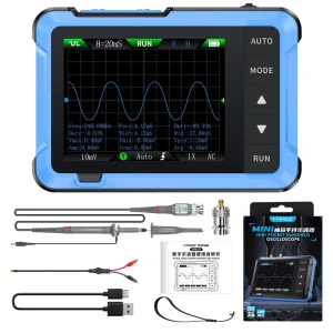 Mini Portable DSO510 Handheld Digital Oscilloscope 2-in-1 Electronic Repair Tool With 48MS/s 10MHz Bandwidth