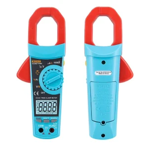 Mini Portable Digital Clamp Meter with Test Probe Leads AC/DC Voltage Current Resistance Clamp Multimeter Tester