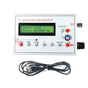 Mini Portable White 1Hz-500KHz DDS Function Signal Generator Made in China