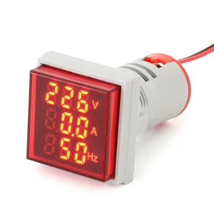 Mini Square Waterproof 22mm LED Digital Display Indicator Voltmeter Ammeter Frequency Meter and Current Voltage Hertz Tester