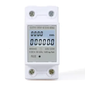 Miniature Orbit Type 2P Single Phase 220v Electric Energy Meter Displays Power Voltage Current and Electricity Quantity
