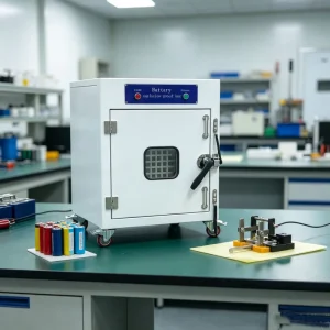 Mobile Caster Lithium Battery Test Cabinet Prevent Fire Explosion for Battery Factory QC Testing Room