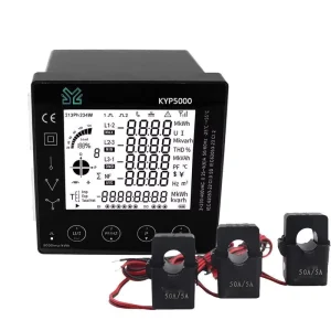 Modbus RS485 Three Phase Panel Power Meter Power Analyser Energy Meter Class 0.5 Accuracy With Current Transformer Interface