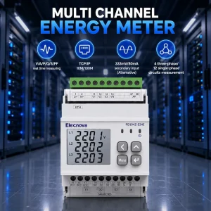Multi Channel Energy Meter for Data Center Power Monitoring with TCP IP Communication and Real time Energy Analysis