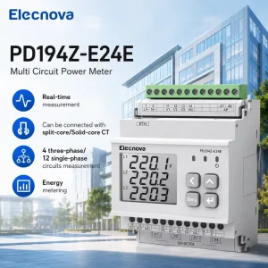 Multi Channel Power Meter with 333mV CT Input for Smart Factory Energy Monitoring and Energy Billing System