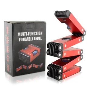Multi-Function 28-Inch 5-sides Level Bubble Magnetic Leveling Tool Folding Spirit Level