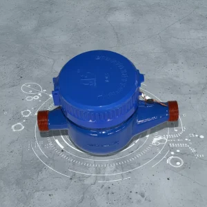 Multi Jet Wet Type Brass Cast Iron Water Flow Meters IP68 Protection Class B Cold Water Meters OEM ISO Certified