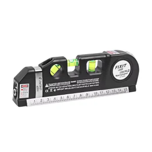 Multi-function 4 in 1 Infrared Laser Level with 2.5 Meter Standard Ruler and Metric Ruler Portable Practical Measuring Tool