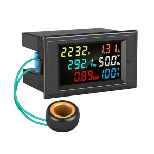 Multi function Smart Meter Single phase Household Electricity Power Meter AC Digital Display Ammeter Voltmeter 100A Max Current
