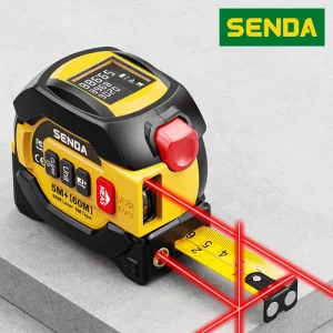 Multi functional Auto Lock Laser Tape Measrue 5M+60M Industrial Grade Laser Rangefinder Auto Leveling High Precision Tape