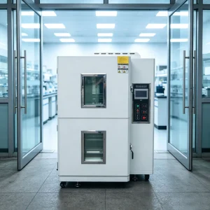 Multi-functional Thermal Shock Test Chamber Dual Heat Cold Storage Zone Precision Temperature Cycling Test Equipment