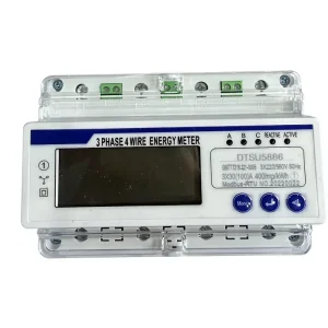 Multifunction 110-250V 3 Phase 4-Wire Wattmeter Energy Meter KWH 100A AC 50/60Hz Solar PV Accuracy Class 0.1 Digital Mini