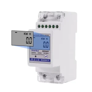 Multifunction 230V 60A Bidirectional Energy Meter Import Export KWH Solar PV Power Voltage Current Frequency R485 Communication