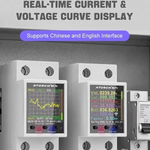 Multifunctional Digital Power Meter AC Voltage Current Energy Meter with Leakage Protection Peak Record & Peak Valley Price