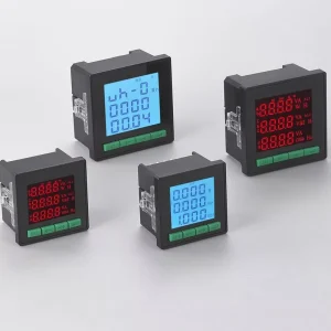 Multifunctional Intelligent Power Meter with LCD Display and RS485 80X80MM Three Phase Digital Display Meter