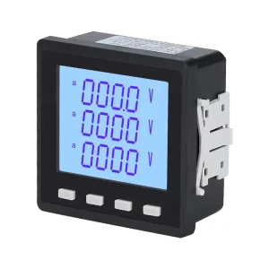 Multifunctional Power Meter with LCD Digital Display Measuring Current Voltage and Power Featuring RS485 Communication 380V 5A