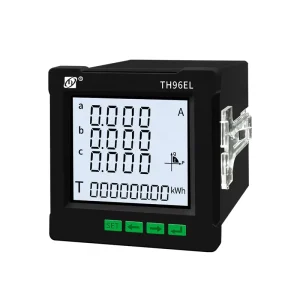 Multifunctional Three Phase Power Meter with LCD Display RS485 Communication Monitoring Voltage Current Frequency Energy