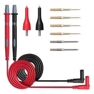 Multimeter Test Leads Multifunctional Electrician Test Pen Special Tip Test Lead Set Interchangeable Needles Model 0508 Steel