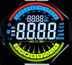 Multimeter Tester VA Display M11378 72.0X66.0mm 5.0V Wide Operating Temperature (40 to 80) BSM Brand